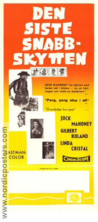 The Last of the Fast Guns 1958 movie poster Jock Mahoney Gilbert Roland Linda Cristal George Sherman