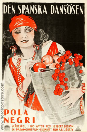 The Spanish Dancer 1923 movie poster Pola Negri Antonio Moreno Herbert Brenon Eric Rohman art