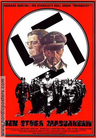 Rappresaglia 1973 movie poster Richard Burton Marcello Mastroianni Leo McKern George P Cosmatos Find more: Nazi