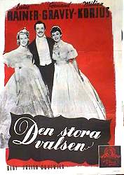 The Great Waltz 1939 movie poster Luise Rainer Fernand Gravey Dance