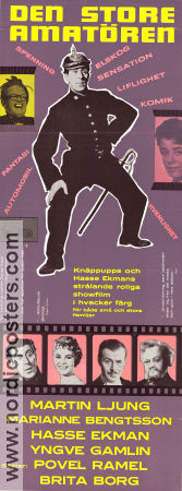 Den store amatören 1958 movie poster Martin Ljung Yngve Gamlin Povel Ramel Marianne Bengtsson Brita Borg Hasse Ekman Find more: Knäppupp