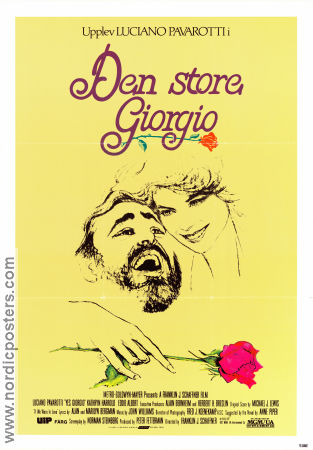Den store Giorgio 1982 poster Luciano Pavarotti Kathryn Harrold Eddie Albert Franklin J Schaffner Konstaffischer Musikaler