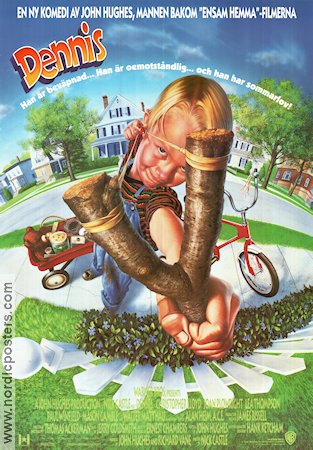 Dennis the Menace 1993 movie poster Walter Matthau Christopher Lloyd Joan Plowright Nick Castle From comics Kids