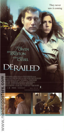 Derailed 2005 movie poster Clive Owen Jennifer Aniston Vincent Cassel Mikael Håfström