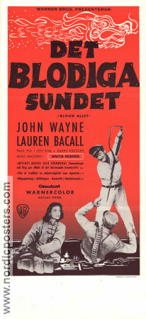 Det blodiga sundet 1955 poster John Wayne Lauren Bacall Paul Fix Anita Ekberg William A Wellman