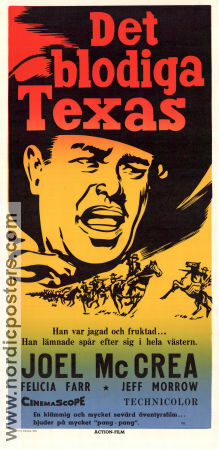 Det blodiga Texas 1956 poster Joel McCrea Felicia Farr Byron Haskin