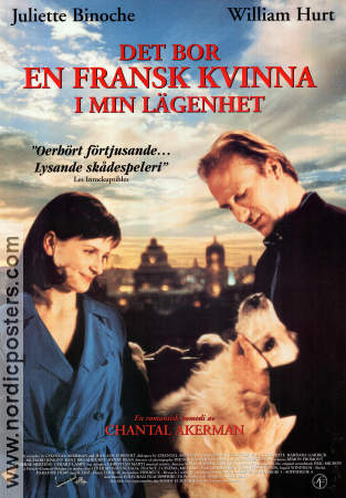 Un divan a New York 1996 movie poster Juliette Binoche William Hurt Chantal Akerman Dogs Romance