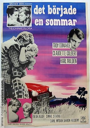 Det började en sommar 1961 movie poster Troy Donahue Claudette Colbert