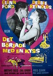 It Started with a Kiss 1959 movie poster Glenn Ford Debbie Reynolds Eva Gabor George Marshall