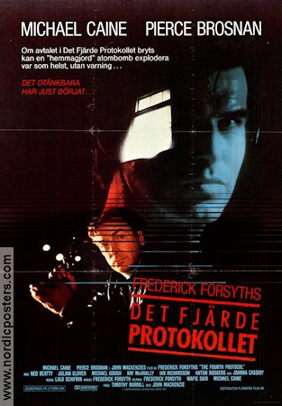 The Fourth Protocol 1987 movie poster Michael Caine Pierce Brosnan Ned Beatty John Mackenzie