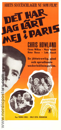 Das hab ich in Paris gelernt 1960 poster Chris Howland Thomas Engel