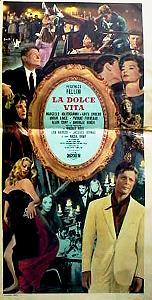 La Dolce Vita 1960 movie poster Anita Ekberg Marcello Mastroianni Anouk Aimée Federico Fellini