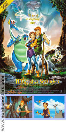 Det magiska svärdet 1998 poster Jessalyn Gilsig Frederik Du Chau Animerat Dinosaurier och drakar