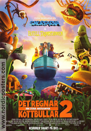 Det regnar köttbullar 2 2013 poster Cody Cameron Animerat Mat och dryck