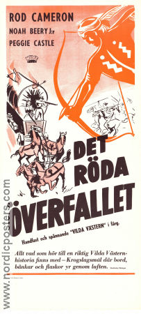 Det röda överfallet 1952 poster Rod Cameron Noah Beery Jr Peggie Castle Ford Beebe