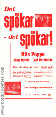 Det spökar det spökar 1943 movie poster Nils Poppe Carl Reinholdz John Botvid Hugo Bolander