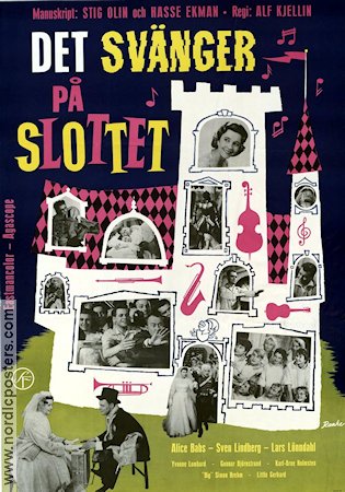 Det svänger på slottet 1959 movie poster Alice Babs Sven Lindberg Lars Lönndahl Alf Kjellin