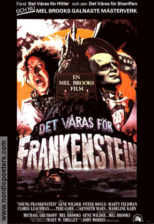 Young Frankenstein 1974 movie poster Gene Wilder Marty Feldman Madeline Kahn Mel Brooks