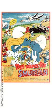 The Smurfs 1983 movie poster Smurferna Smurfs Ray Patterson Production: Hanna-Barbera Animation