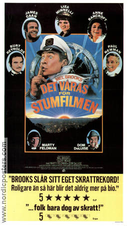 Det våras för stumfilmen 1976 poster Liza Minnelli James Caan Burt Reynolds Paul Newman Marty Feldman Mel Brooks