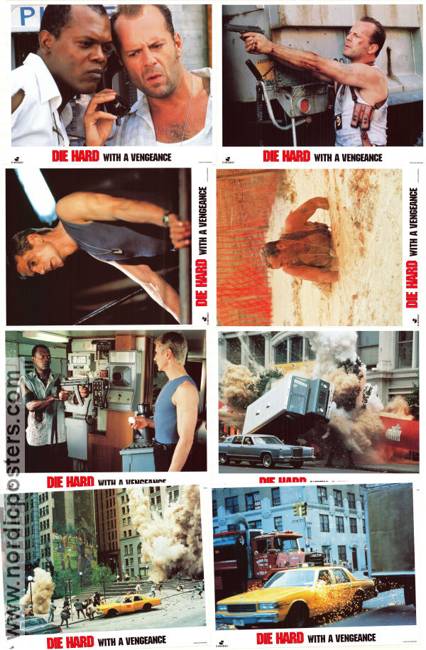 Die Hard with a Vengeance 1995 lobby card set Bruce Willis Jeremy Irons Samuel L Jackson John McTiernan