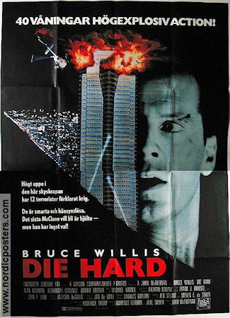 Die Hard 1988 movie poster Bruce Willis Alan Rickman Bonnie Bedelia John McTiernan