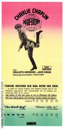The Great Dictator 1940 poster Paulette Goddard Charlie Chaplin