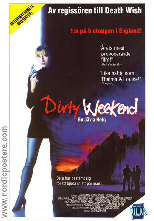 Dirty Weekend 1993 poster Lia Williams Rufus Sewell Michael Cule Michael Winner