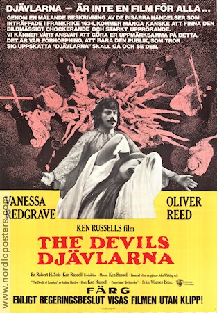 The Devils 1971 movie poster Vanessa Redgrave Oliver Reed Dudley Sutton Ken Russell