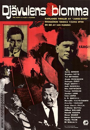Poppies Are Also Flowers 1966 movie poster Marcello Mastroianni Rita Hayworth Senta Berger Terence Young Writer: Ian Fleming Agents