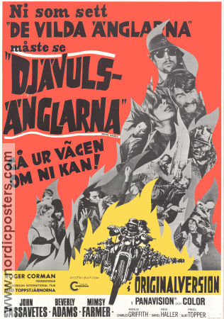 Devil´s Angels 1967 movie poster John Cassavetes Beverly Adams Mimsy Farmer Roger Corman Motorcycles