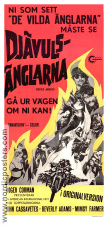 Djävulsänglarna 1967 poster John Cassavetes Beverly Adams Mimsy Farmer Daniel Haller Hitta mer: Roger Corman Motorcyklar