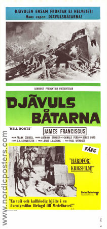 Hell Boats 1970 movie poster James Franciscus Elizabeth Shepherd Ronald Allen Paul Wendkos Ships and navy War