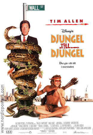 Jungle 2 Jungle 1997 movie poster Tim Allen Martin Short JoBeth Williams John Pasquin Snakes