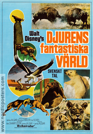 Djurens fantastiska värld 1975 poster Winston Hibler James Algar Dokumentärer