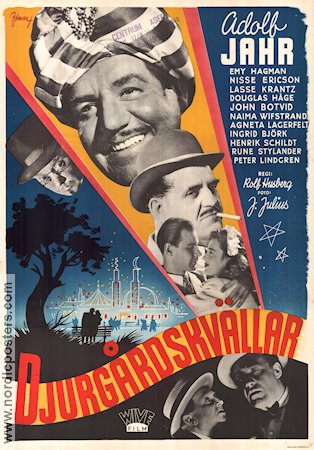 Djurgårdskvällar 1946 movie poster Adolf Jahr Emy hagman John Botvid Douglas Håge Rolf Husberg Find more: Stockholm