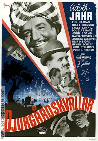 Djurgårdskvällar 1946 movie poster Adolf Jahr Emy hagman John Botvid Douglas Håge Rolf Husberg Find more: Stockholm