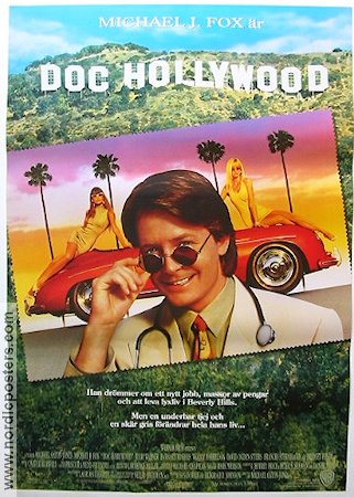 Doc Hollywood 1991 poster Michael J Fox Woody Harrelson Julie Warner Michael Caton-Jones Bilar och racing