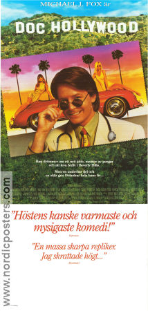 Doc Hollywood 1991 movie poster Michael J Fox Woody Harrelson Julie Warner Michael Caton-Jones Cars and racing