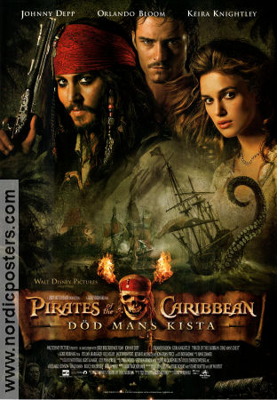 Pirates of the Caribbean: Dead Man´s Chest 2006 movie poster Johnny Depp Geoffrey Rush Orlando Bloom Keira Knightley Gore Verbinski