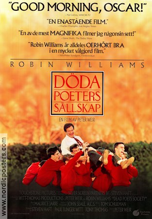 Dead Poets Society 1989 movie poster Robin Williams Robert Sean Leonard Ethan Hawke Peter Weir School