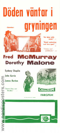 Döden väntar i gryningen 1957 poster Fred MacMurray Dorothy Malone James Barton Harry Keller