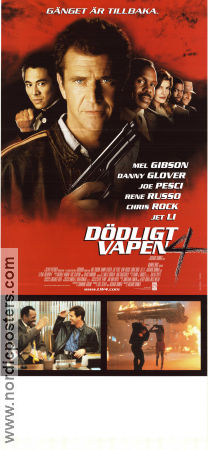 Lethal Weapon 4 1998 movie poster Mel Gibson Danny Glover Jet Li Richard Donner Guns weapons