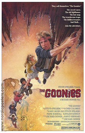 Goonies 1985 movie poster Frank Marshall Katleen Kennedy Steven Spielberg