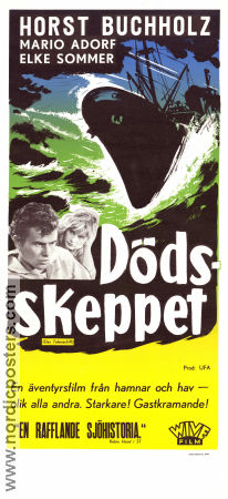 Das Totenschiff 1959 movie poster Horst Buchholz Elke Sommer Mario Adorf Georg Tressler Ships and navy