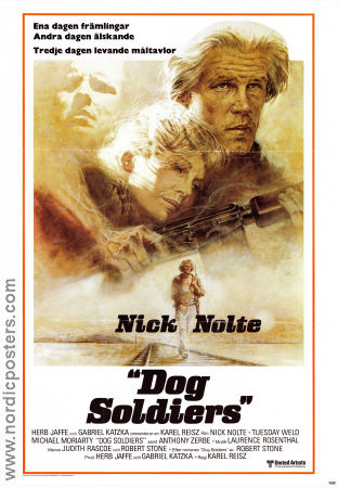 Dog Soldiers 1978 poster Nick Nolte Tuesday Weld Michael Moriarty Karel Reisz