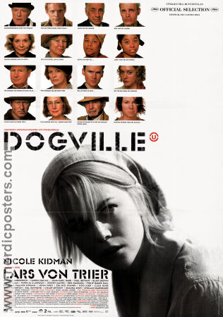 Dogville 2003 movie poster Nicole Kidman Harriet Andersson Lauren Bacall Lars von Trier