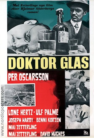 Doktor Glas 1968 movie poster Per Oscarsson Mai Zetterling Writer: Hjalmar Söderberg