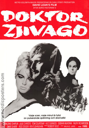 Doctor Zhivago 1965 movie poster Omar Sharif Julie Christie Rod Steiger Alec Guinness Geraldine Chaplin David Lean Romance Writer: Boris Pasternak