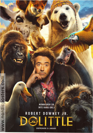 Dolittle 2020 movie poster Robert Downey Jr Antonio Banderas Michael Sheen Stephen Gaghan